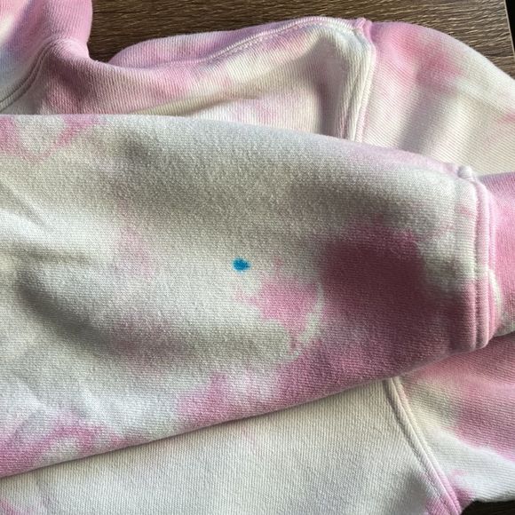 WOMENS WSLY XXS Ecosoft Classic Hoodie in Washed Orchid Tie Dye - Picture 6 of 10